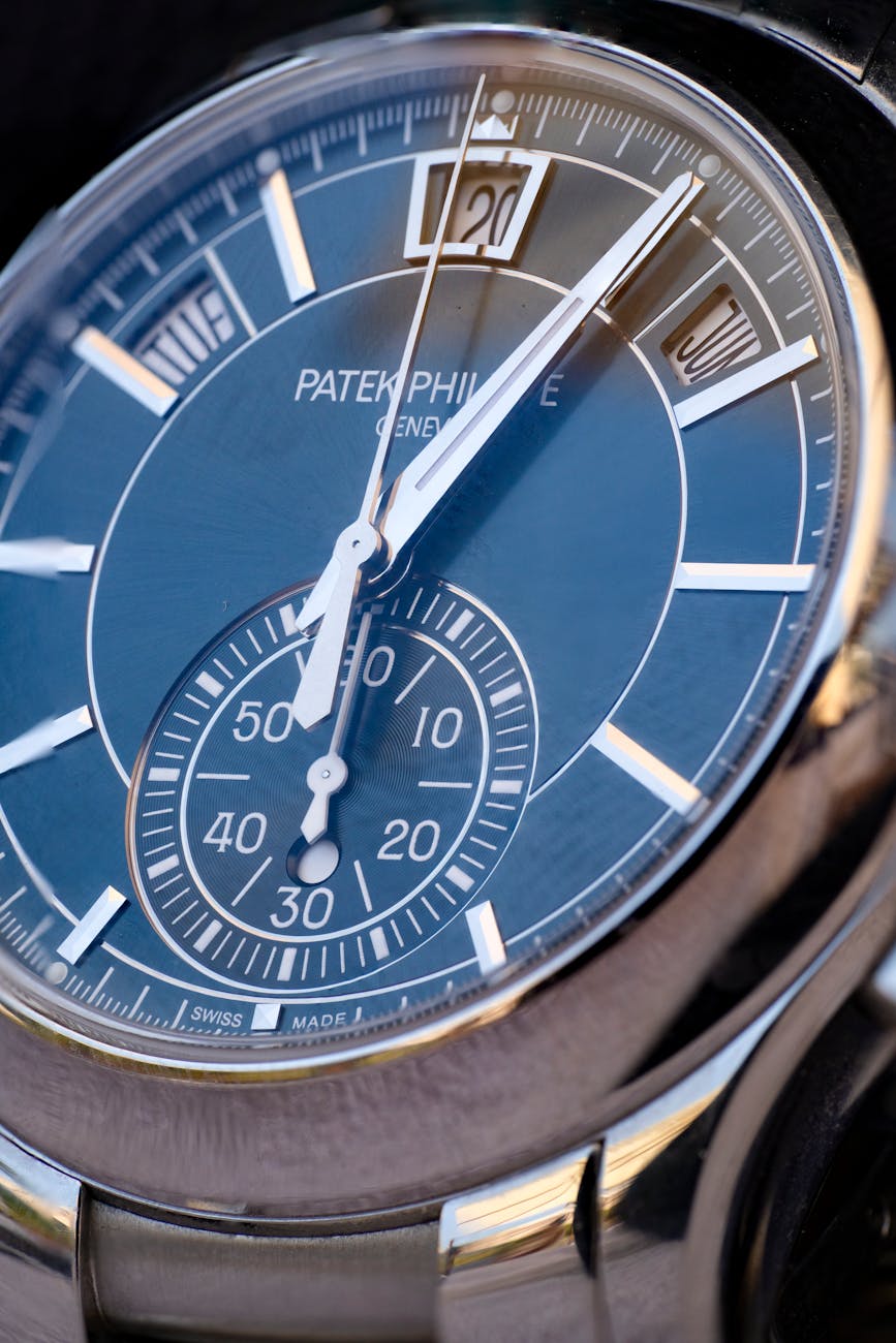 details on a luxury watch